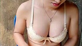 Amateur shemale masturbating nervously in open bathroom 😬