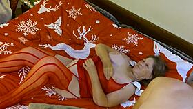 Granny Carmen Claus rocks my holiday with rose vibrator fun! 😍