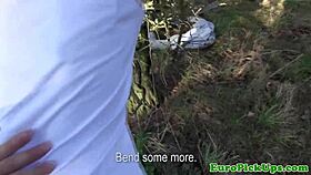 Pierced Skater Euro Chick Gets Pounded Outdoors Hard