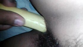 Girl masturbates with mature guy in fun way