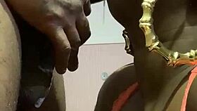 Ebony Milf Delivers Sloppy Wet Blow Job