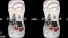 virtualpee brunette enjoys dildo and piss