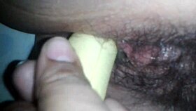 Girl masturbates with mature guy in fun way