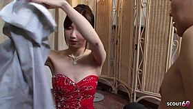 Wow, this Japanese escort girl gives uncensored pov blowjob and takes cum in mouth! 😍