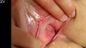 Blonde Babe Masturbates To Milk Squirt!