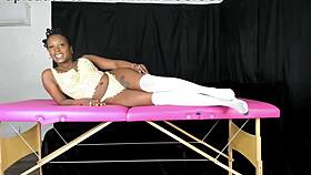 Model Poses In Vintage Lace Lingerie For Antique Shoot