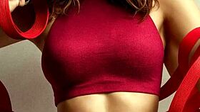 cute russian lingerie models posing barefoot