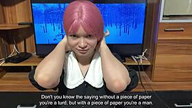 step sister in uniform: 'wanna see my blowjob skills, bro?'