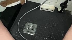 Arab young 18+ elite saudi girl masturbates tight pussy in shower with perfect body