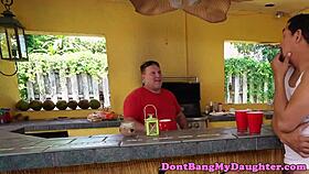 petite teen anally riding senior's cock