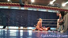 European dykes licking shaved pussy on floor 😏