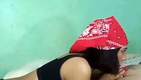 girlfriend squeezes cock until cum in amateur scene.