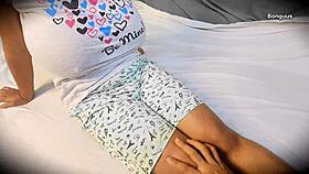 Big Tits Stepsister Gets Company From Stepbrother In Homemade Creampie Session