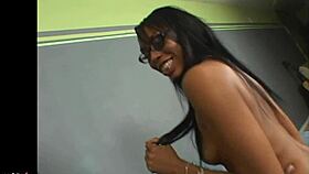 ebony woman gets impregnated by a massive black cock in this intense scene