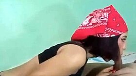 girlfriend squeezes cock until cum in amateur scene.