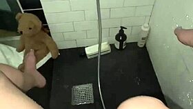 Arab young 18+ elite saudi girl masturbates tight pussy in shower with perfect body