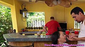 petite teen anally riding senior's cock