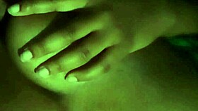 licking nipples feels so good at night in solo session