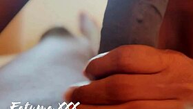 Real sister gives close up blowjob teasingly