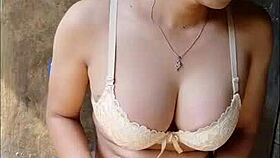 Amateur shemale masturbating nervously in open bathroom 😬