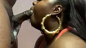 Ebony Milf Delivers Sloppy Wet Blow Job