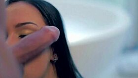 Excquisite Blowjob Session with MILF Featuring Swallowing and Facial Cumshot