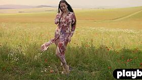 joy draiki posing naked in lingerie for playboy