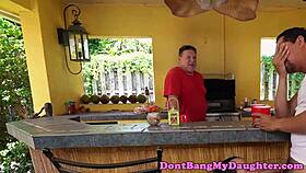 petite teen anally riding senior's cock