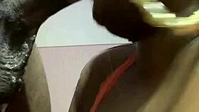 Ebony Milf Delivers Sloppy Wet Blow Job