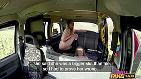 Female Fake Taxi - Rival Sluts Stack Pussy for Double Creampie