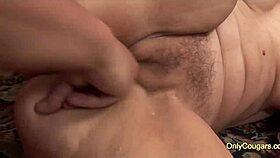 This slutty old granny gets a hard dick slapped right across her face during raw play.