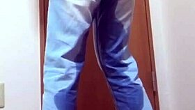 Girl Pees In Jeans As Brother Uses Bathroom