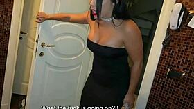 beautiful italian girl caught stealing, anal fucked and dp'd by boss