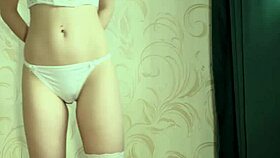 Naughty Girl Rides Transparent Dildo In Homemade Lingerie