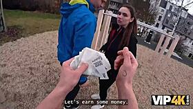 jogging turns to sex with stranger! cuckolding bf watches in hd pov.