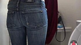 Extra_hot blonde got stuck, wild fuck beside camera