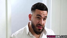 blonde teen visits her neighbor to lose her virginity with a creampie