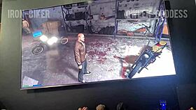 My stepsister lost a bet, so I licked her beautiful feet and pussy close up.