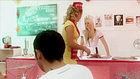 I Join Milf Waitresses Diana Gold And Eva Mercedes In A Foodie Foursome With Big Cocks And Blowjobs.