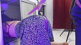 Oh no, I'm stuck in the pantry! Curvy chubby gets licked and fucked!