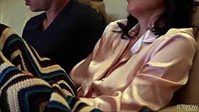 Under the covers handjob featuring milf.