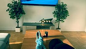 Nurse performs a striptease for her patient in the hospital