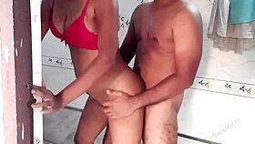 hey neighbor, wanna join us for outdoor bathroom fun with this Indian girl?