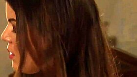 A massive woman punishes her slender companion