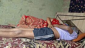 Hot Indian desi step brother-in-law sneaks into bath with sister-in-law for steamy action