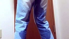 Girl Pees In Jeans As Brother Uses Bathroom