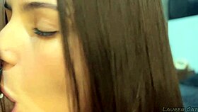 i love watching this latina babe deepthroat and get a facial with cum in her mouth