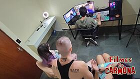 Friends Fucking Hard in Games Office