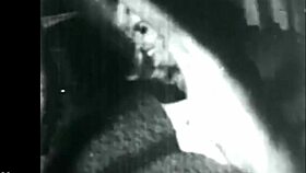 Retro Goth Lesbian Bondage Scene in Public Mirror