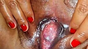 Cute Fat Pussy Squirts in Gaping Action